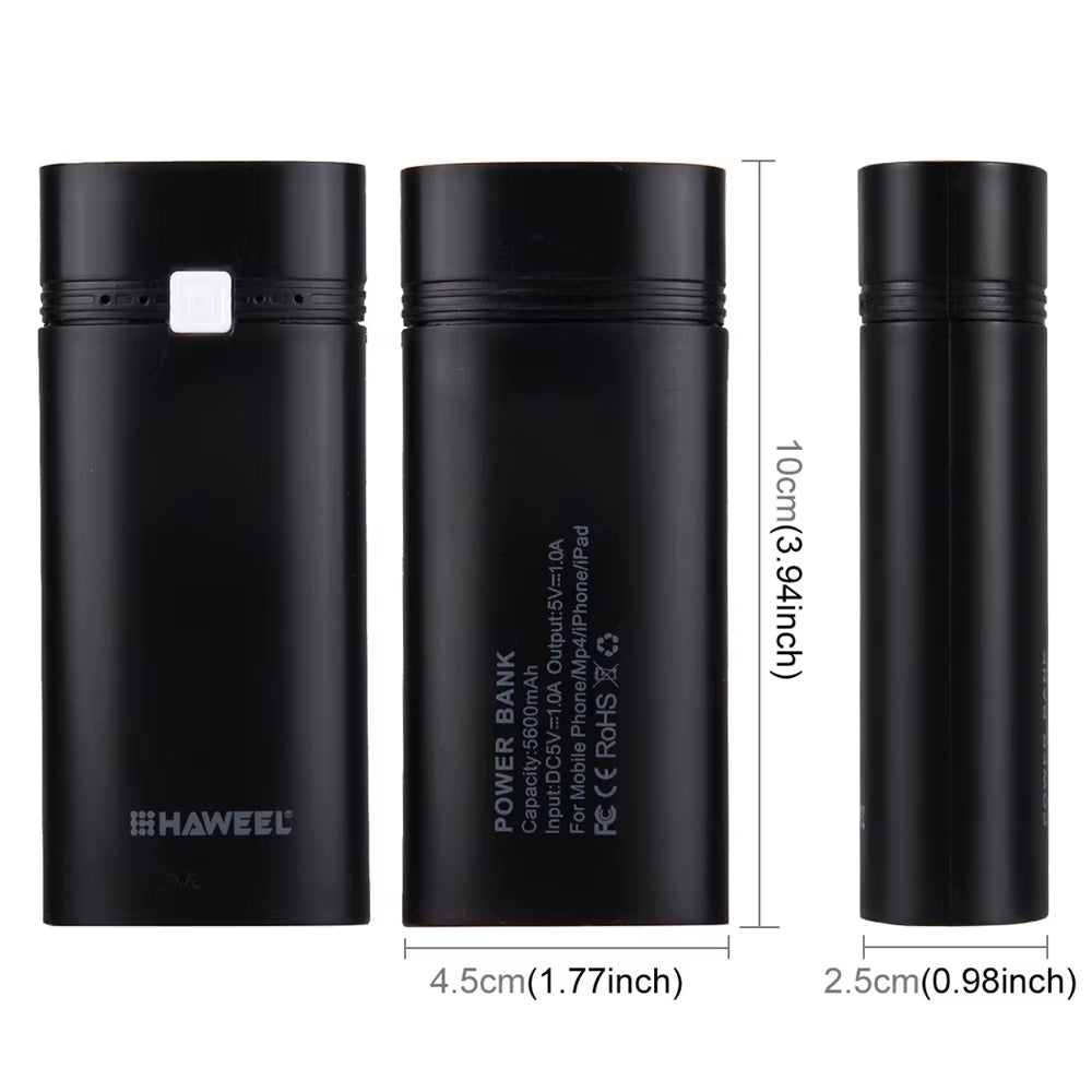 5600Mah Mini Power Bank Case DIY 18650 Battery Charging Box External Powerbank Portable Phone Charger Case Not Contain Battery